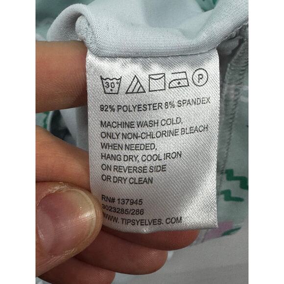 Tipsy Elves Men's Stretchy Alligator Green Pink Golf Polo Shirt - Size 3XL - Picture 4 of 4